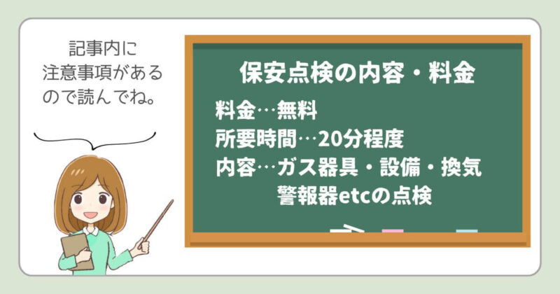 ガス点検　断りたい　点検の内容　料金　時間