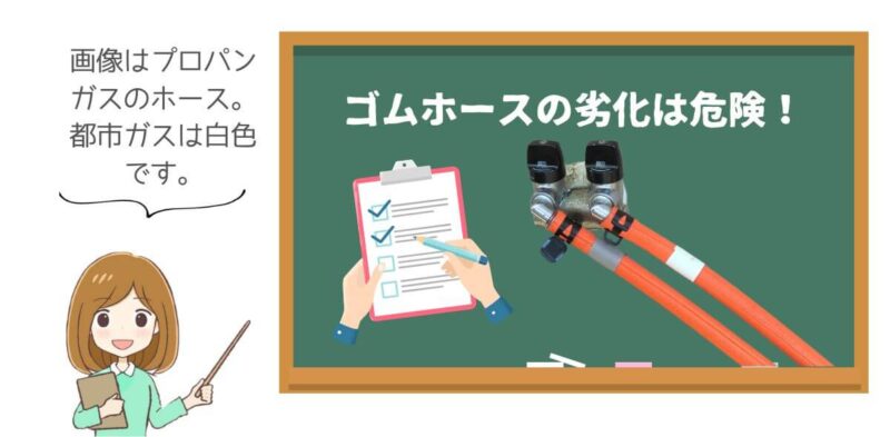 ガス点検　ゴムホース　点検しないとどうなる