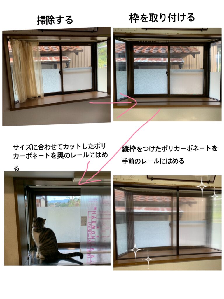 2重窓　DIY　工程