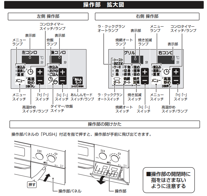 ウィズナ 操作パネル